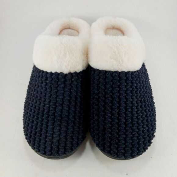 Fuzzy House Slippers For Women Indoor/ Outdoor Winter Warmth Black 40/41 7-8 .US - Picture 4 of 7